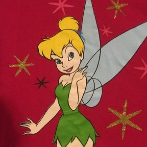 Disney Tinkerbelle Red Valentines Stars T-shirt Size M